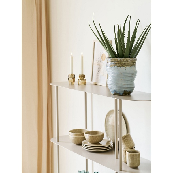 Regał metalowy Rieti na książki 5 półek loftowy piaskowy 118 cm ( Rozmiar: uniwersalny )