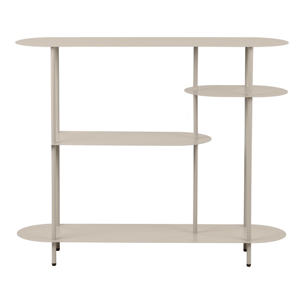 Regał metalowy Rieti House Nordic na książki loftowy piaskowy 118 cm ( Rozmiar: uniwersalny )