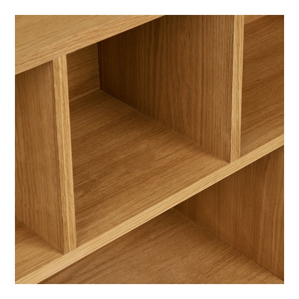 Regał Oshawa niski skandynawski na książki naturalny dąb 112 cm ( Rozmiar: uniwersalny )