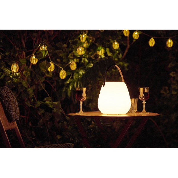 Lampa ogrodowa LED Derry akumulatorowa biała IP44 na taras i balkon ( Rozmiar: uniwersalny )