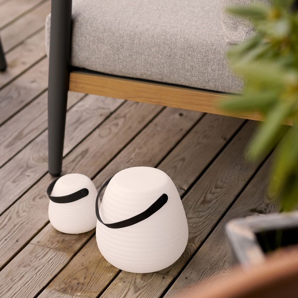 Lampa ogrodowa LED Derry akumulatorowa biała IP44 na taras i balkon ( Rozmiar: uniwersalny )