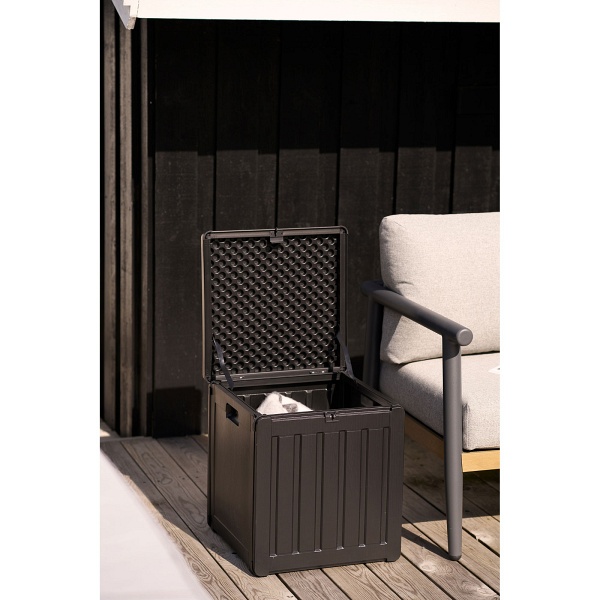 Skrzynia ogrodowa na poduszki House Nordic Sobra 76 l czarna plastikowa ( Rozmiar: uniwersalny )