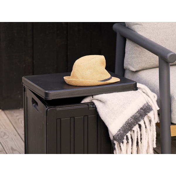 Skrzynia ogrodowa na poduszki House Nordic Sobra 76 l czarna plastikowa ( Rozmiar: uniwersalny )