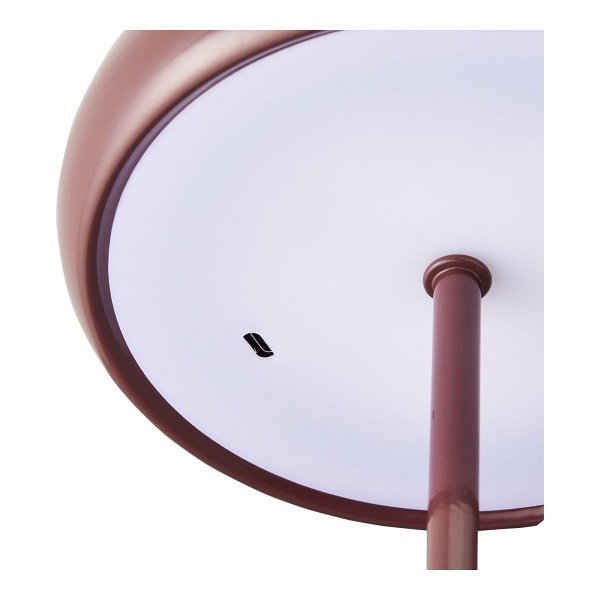 Lampka nocna LED Margate akumulatorowa metalowa bordowa do sypialni ( Rozmiar: uniwersalny )