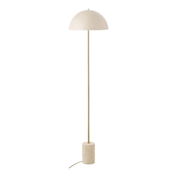 Lampa stojąca Sheffield marmurowa beżowa glamour do salonu 155 cm ( Rozmiar: uniwersalny )