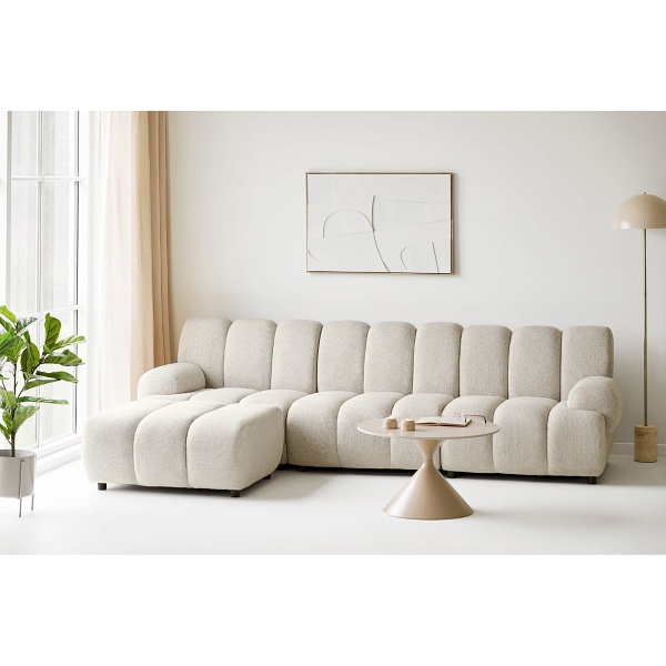 Lampa stojąca Sheffield marmurowa beżowa glamour do salonu 155 cm ( Rozmiar: uniwersalny )