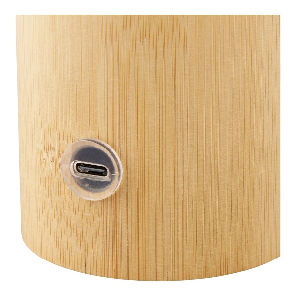 Lampka nocna LED Stafford akumulatorowa bambusowa do sypialni biała ( Rozmiar: uniwersalny )