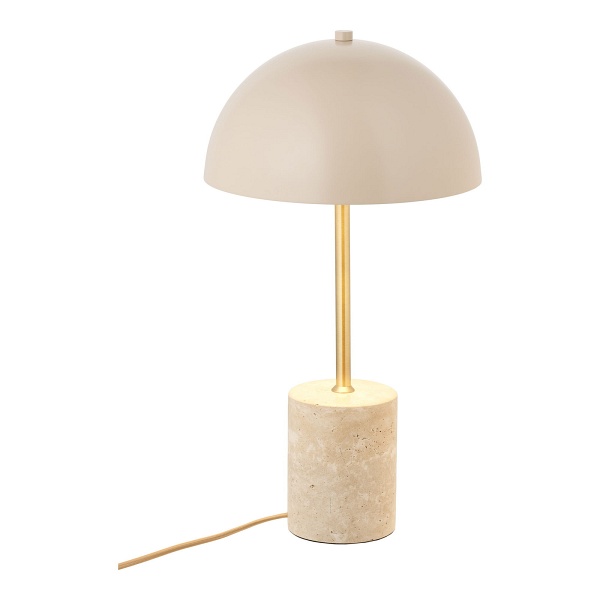 Lampa stołowa Sheffield marmurowa beżowa glamour do salonu i sypialni ( Rozmiar: uniwersalny )
