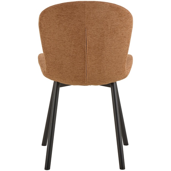 Krzesło Esra Actona do jadalni tapicerowane terracotta na czarnych nogach ( Rozmiar: uniwersalny )