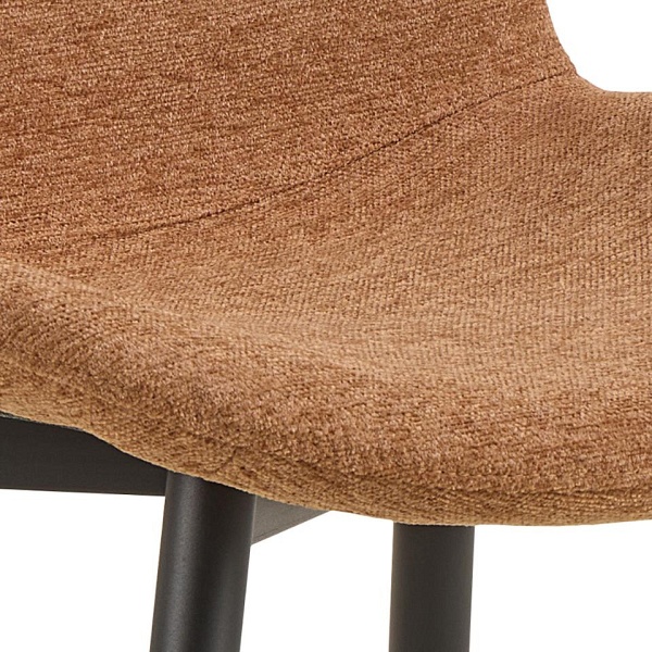 Krzesło Esra Actona do jadalni tapicerowane terracotta na czarnych nogach ( Rozmiar: uniwersalny )