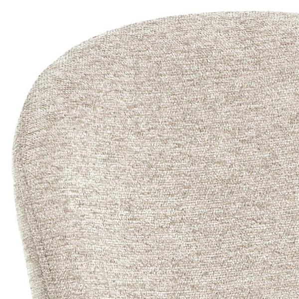 Krzesło Esra beżowe tapicerowane do jadalni nowoczesne na czarnych nogach ( Rozmiar: uniwersalny )