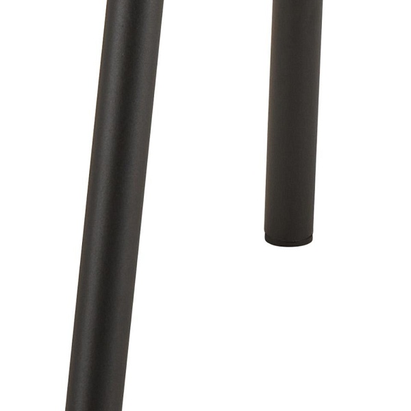 Krzesło Esra beżowe tapicerowane do jadalni nowoczesne na czarnych nogach ( Rozmiar: uniwersalny )