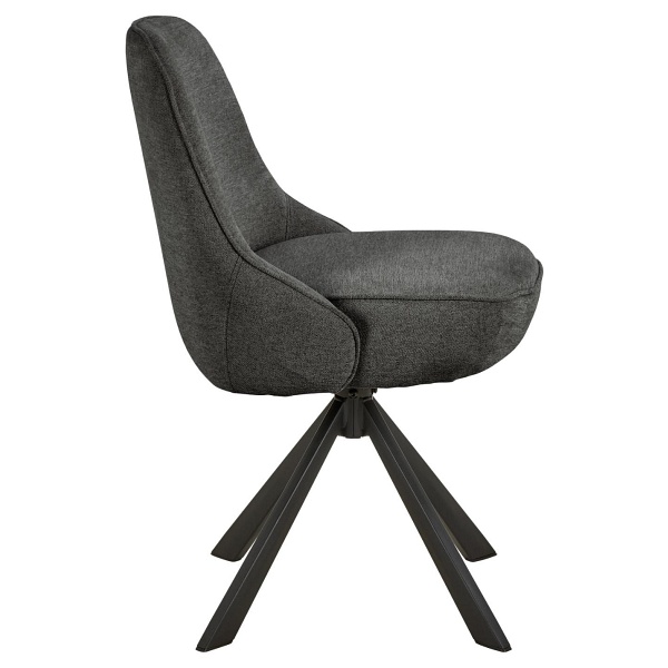 Krzesło tapicerowane Carlton obrotowe do jadalni i salonu czarne Actona ( Rozmiar: uniwersalny )