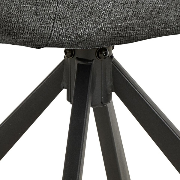 Krzesło tapicerowane Carlton obrotowe do jadalni i salonu czarne Actona ( Rozmiar: uniwersalny )