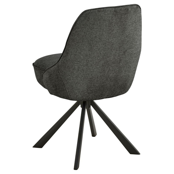 Krzesło tapicerowane Carlton obrotowe do jadalni i salonu czarne Actona ( Rozmiar: uniwersalny )