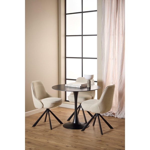 Krzesło Carlton obrotowe beżowe tapicerowane do jadalni Actona ( Rozmiar: uniwersalny )