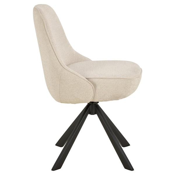 Krzesło Carlton obrotowe beżowe tapicerowane do jadalni Actona ( Rozmiar: uniwersalny )