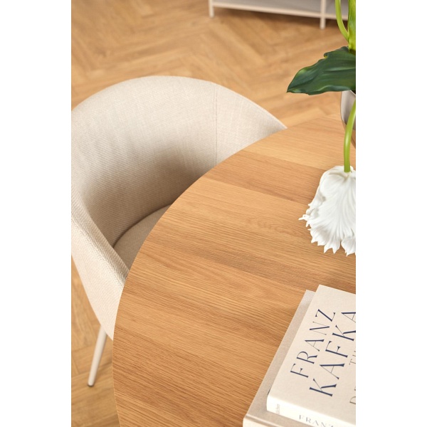 Stół okragły Soli 120cm dąb/kaszmir ( Rozmiar: uniwersalny )