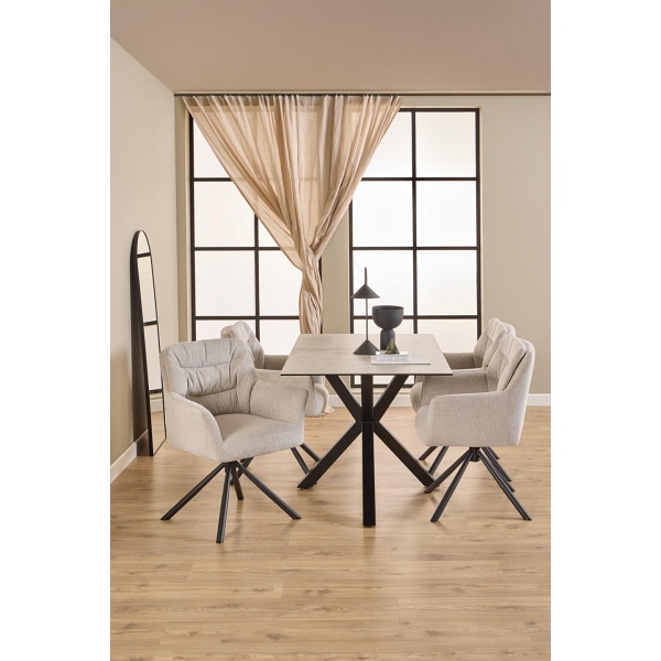 Stół Heaven Actona 135x80 nowoczesny stół do jadalni ceramika biały ( Rozmiar: uniwersalny )