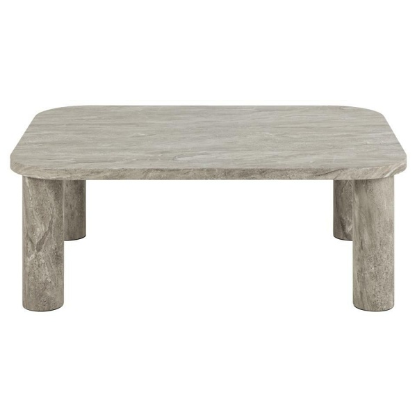 Stolik kawowy Solano prostokątny szary marmurowy 100x75 nowoczesny ( Rozmiar: uniwersalny )