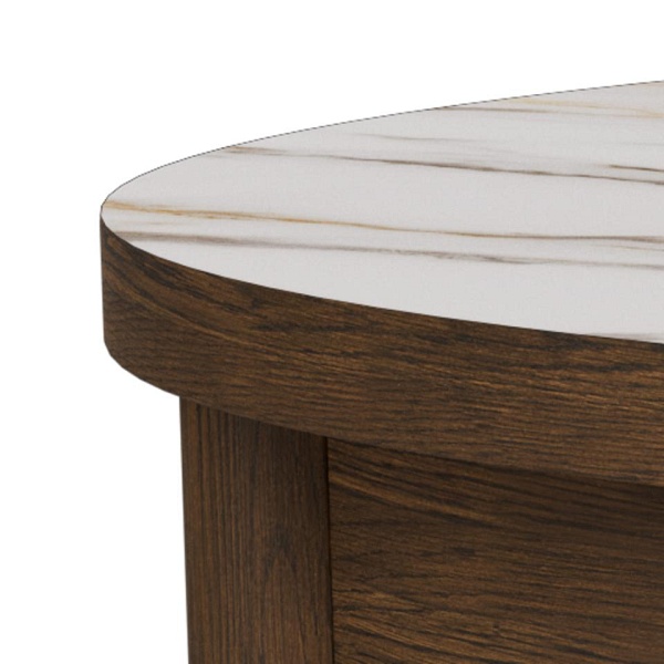 Stolik kawowy Southampton Actona okrągły nowoczesny kremowy do salonu ( Rozmiar: uniwersalny )