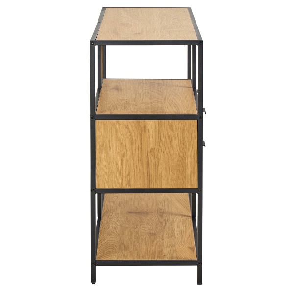 Regał na książki Seaford V loftowy z szufladami dąb dziki/czarny ( Rozmiar: uniwersalny )