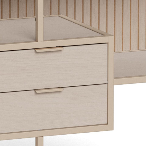 Regał loftowy Seaford V Actona na książki z szufladami kaszmir ( Rozmiar: uniwersalny )