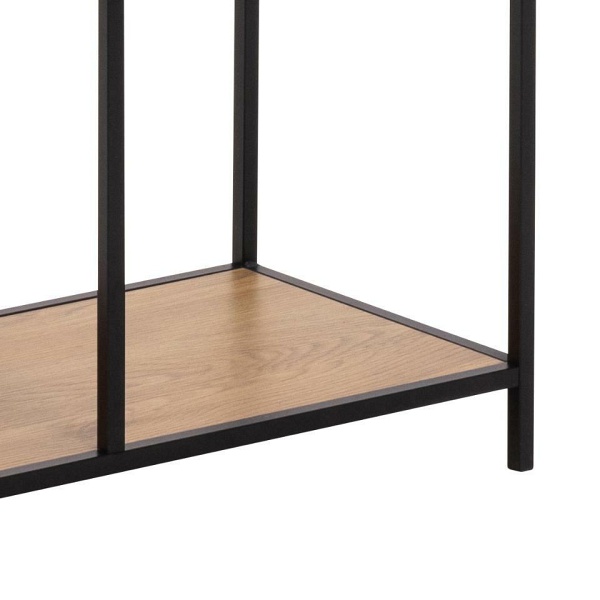 Regał na książki Seaford II loftowy z szufladami dąb czarny 77 cm ( Rozmiar: uniwersalny )