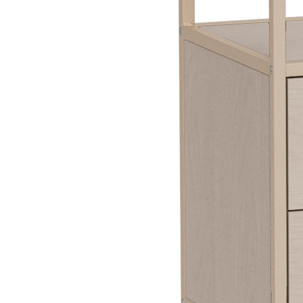 Regał na książki Seaford II loftowy z 2 szufladami beżowy Actona ( Rozmiar: uniwersalny )