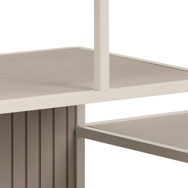 Regał loftowy Seaford V Actona beżowy na książki do salonu 114 cm ( Rozmiar: uniwersalny )