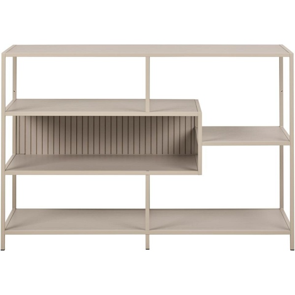 Regał loftowy Seaford V Actona beżowy na książki do salonu 114 cm ( Rozmiar: uniwersalny )