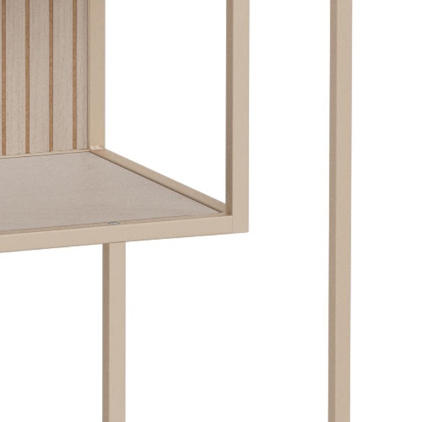 Regał loftowy Seaford II Actona beżowy na książki do salonu 77 cm ( Rozmiar: uniwersalny )