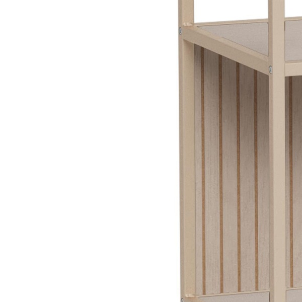 Regał loftowy Seaford II Actona beżowy na książki do salonu 77 cm ( Rozmiar: uniwersalny )