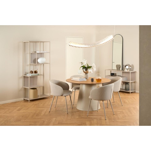 Regał loftowy Seaford II Actona beżowy na książki do salonu 77 cm ( Rozmiar: uniwersalny )