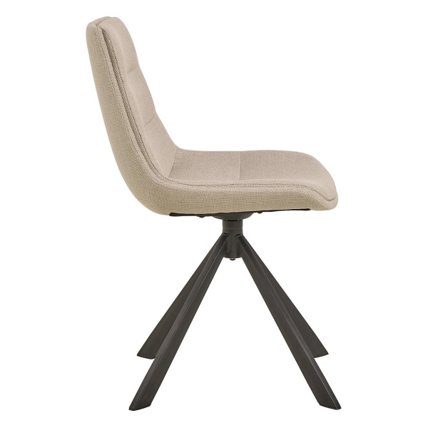 Krzesło Adisa beżowe obrotowe nowoczesne do jadalni i salonu ( Rozmiar: uniwersalny )