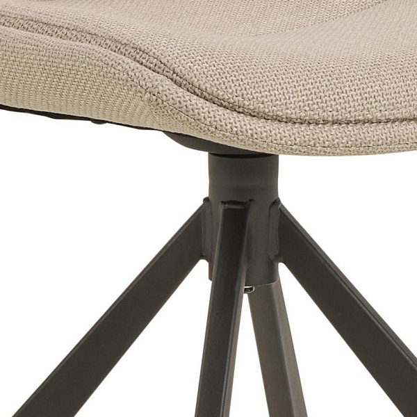 Krzesło Adisa beżowe obrotowe nowoczesne do jadalni i salonu ( Rozmiar: uniwersalny )