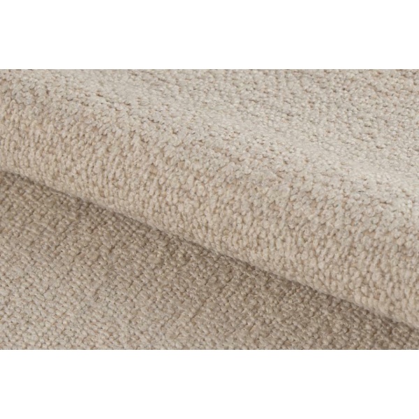 Krzesło Calvin Arm beżowe bouclé dębowe skandynawskie do jadalni ( Rozmiar: uniwersalny )