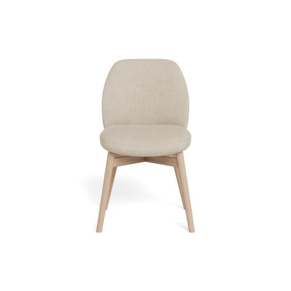 Actona Joy krzesło tapicerowane skandynawskie do jadalni beż dąb ( Rozmiar: uniwersalny )