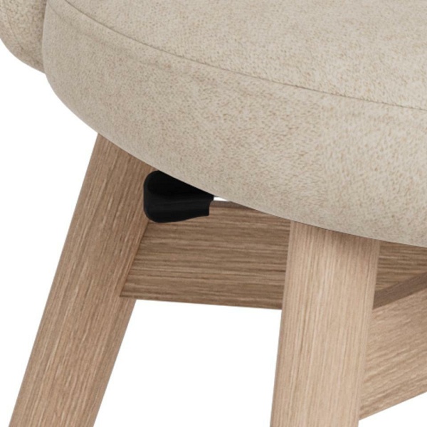 Actona Joy krzesło tapicerowane skandynawskie do jadalni beż dąb ( Rozmiar: uniwersalny )