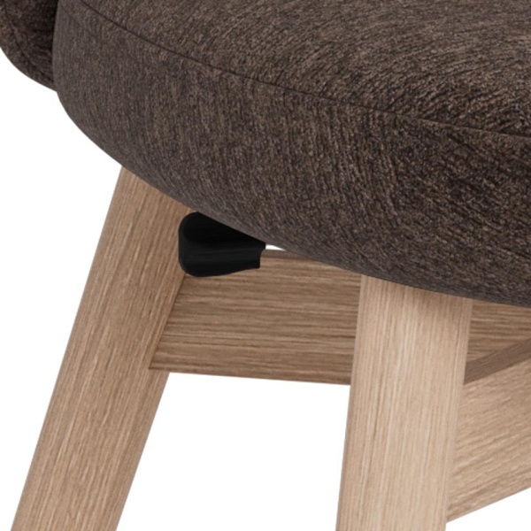 Krzesło Joy tapicerowane do jadalni brązowe dąb bielony Actona ( Rozmiar: uniwersalny )