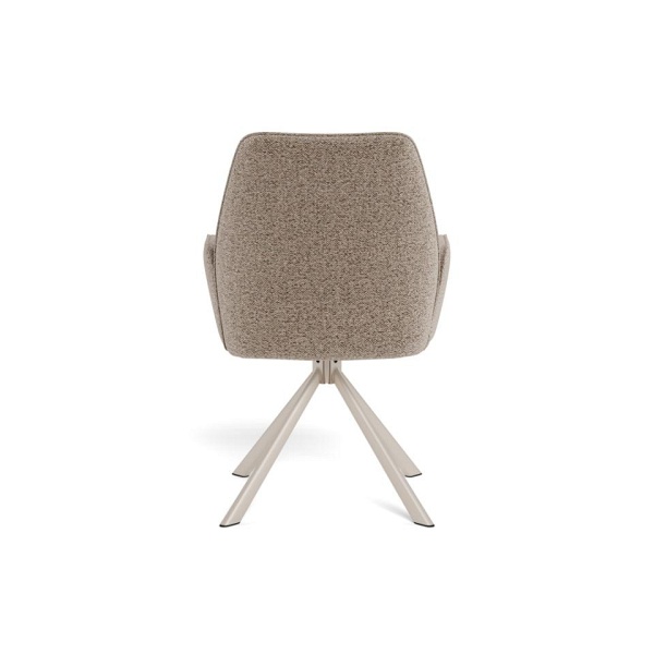 Krzesło Glenda beżowe obrotowe tapicerowane do jadalni z podłokietnikami ( Rozmiar: uniwersalny )