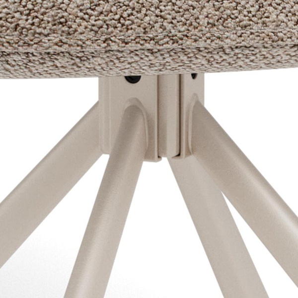 Krzesło Glenda beżowe obrotowe tapicerowane do jadalni z podłokietnikami ( Rozmiar: uniwersalny )