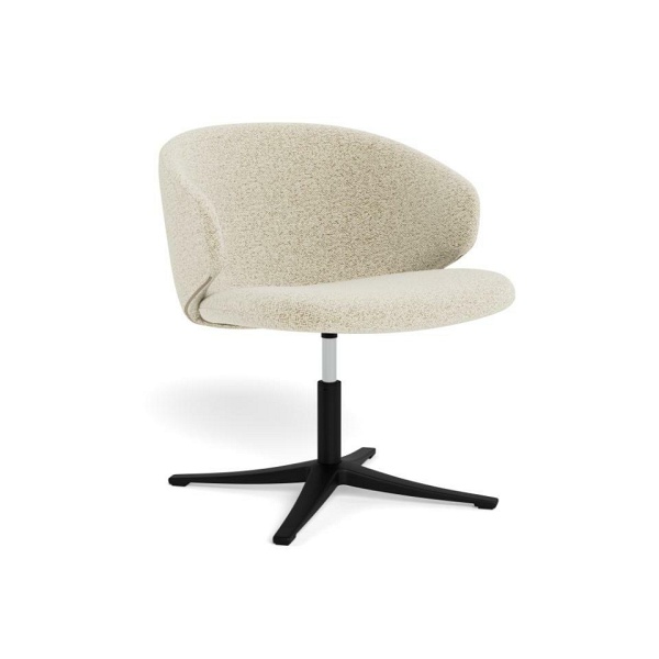 Fotel kubełkowy Ella obrotowy beżowy do salonu i jadalni nowoczesny ( Rozmiar: uniwersalny )