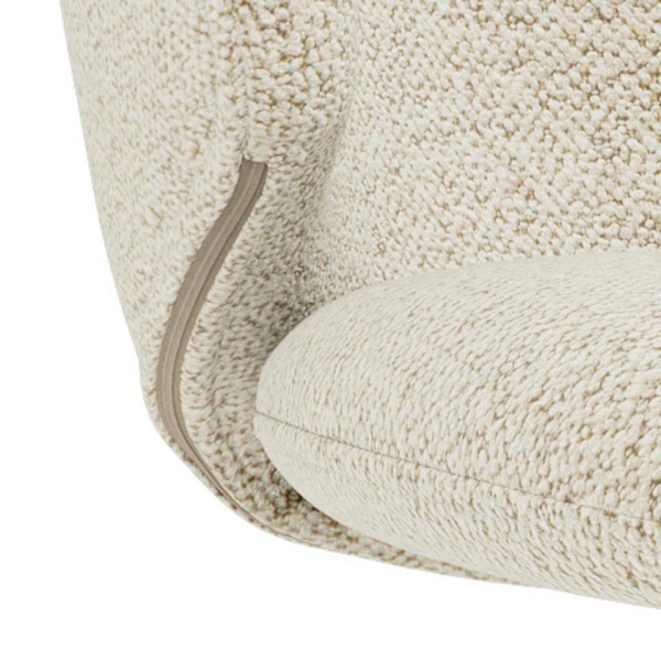 Fotel kubełkowy Ella obrotowy beżowy do salonu i jadalni nowoczesny ( Rozmiar: uniwersalny )