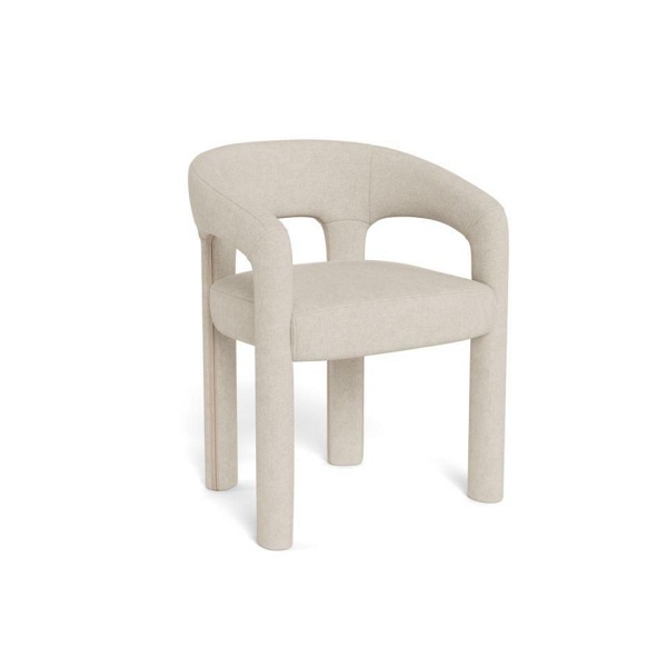 Krzesło Cole beżowe tapicerowane z podłokietnikami do jadalni Actona ( Rozmiar: uniwersalny )