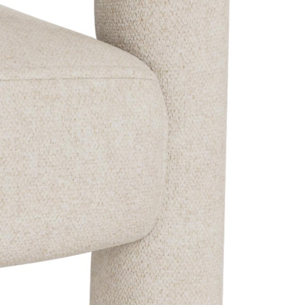 Krzesło Cole beżowe tapicerowane z podłokietnikami do jadalni Actona ( Rozmiar: uniwersalny )