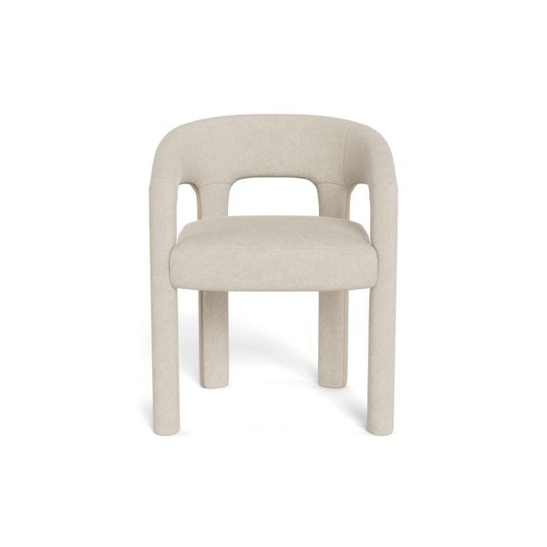 Krzesło Cole beżowe tapicerowane z podłokietnikami do jadalni Actona ( Rozmiar: uniwersalny )