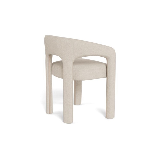 Krzesło Cole beżowe tapicerowane z podłokietnikami do jadalni Actona ( Rozmiar: uniwersalny )