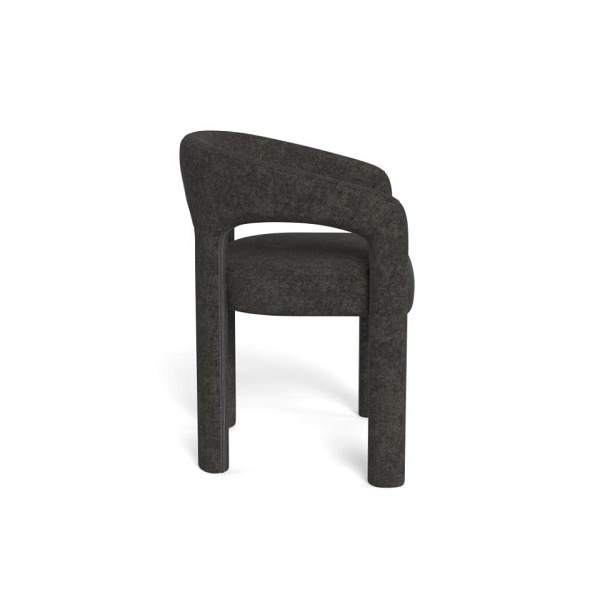 Krzesło Cole szare tapicerowane welur z podłokietnikami do jadalni ( Rozmiar: uniwersalny )