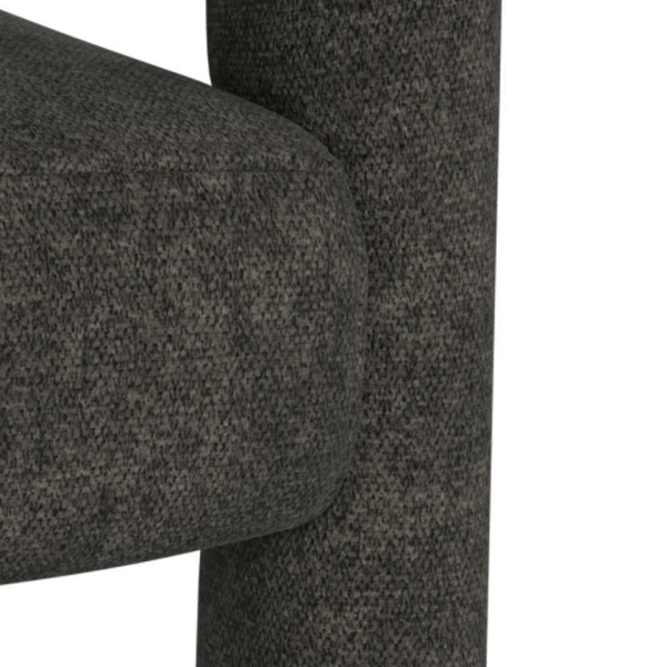 Krzesło Cole szare tapicerowane welur z podłokietnikami do jadalni ( Rozmiar: uniwersalny )